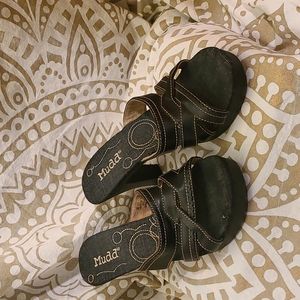 Black mules Mudd brand slip on shoes